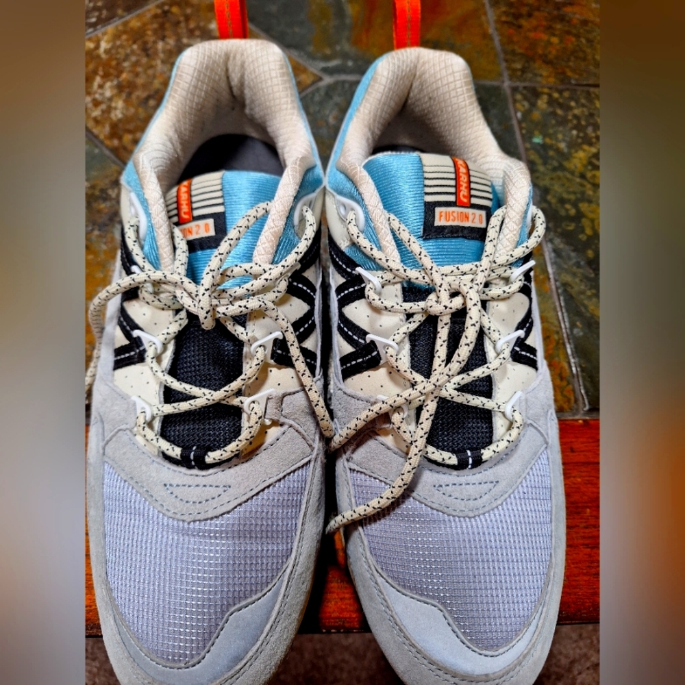 Fusion 2.0 Sneakers with Blue and Black Accents Mens 11 1/2.  Never Worn. No Box